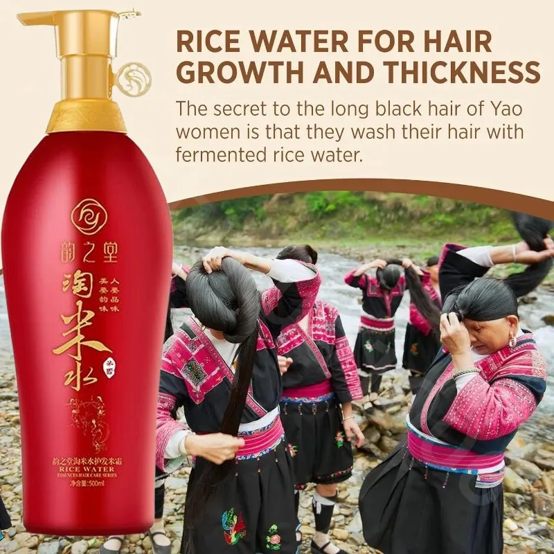 500ml Tradition Wash Rice Water Hair Shampoo Professional Hair Care Anti Hair Loss Treatment Fast Growth Anti Dandruff Shampoo