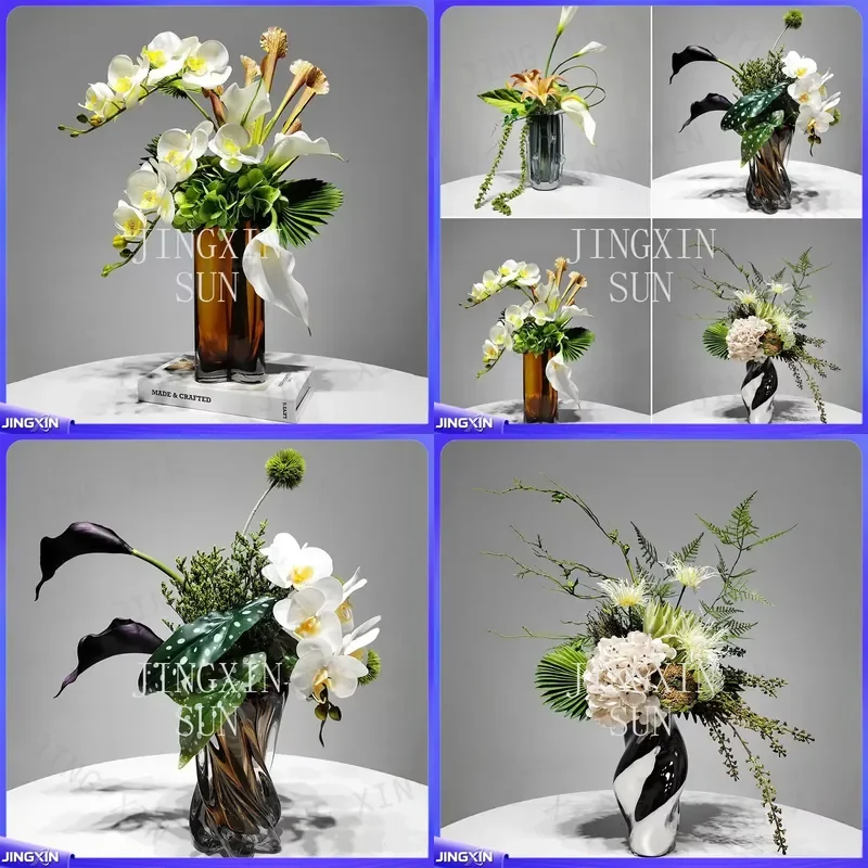 Custom for Floral Simulation Flower Box Decorative Artificial Arrangement for Hotel Front Desk Living Room Coffee Table
