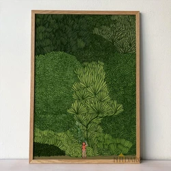 Scandinavian Simple Wall Art Green Forest Jungle Exploration HD Canvas Poster Print Home Bedroom Living Room Decoration