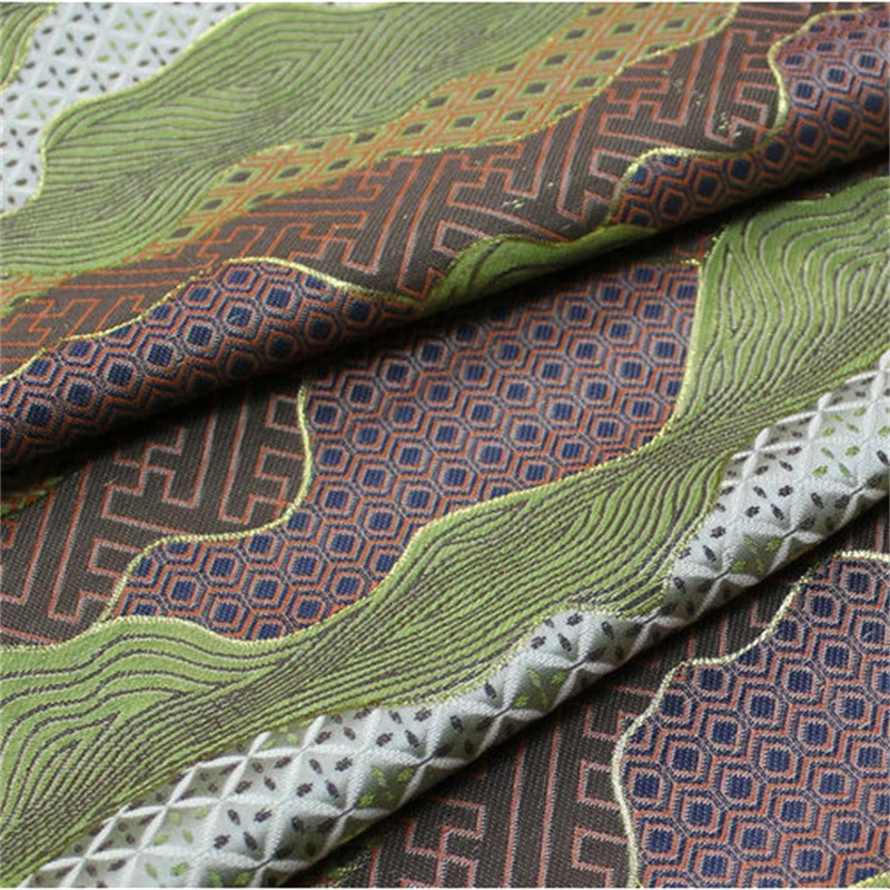 

NCF639 Japanese Style Fabrics For The Kimono Men's Clothes Brocade Fabric Home Textiles Decoration Fabric Handbag DIY Fabrics