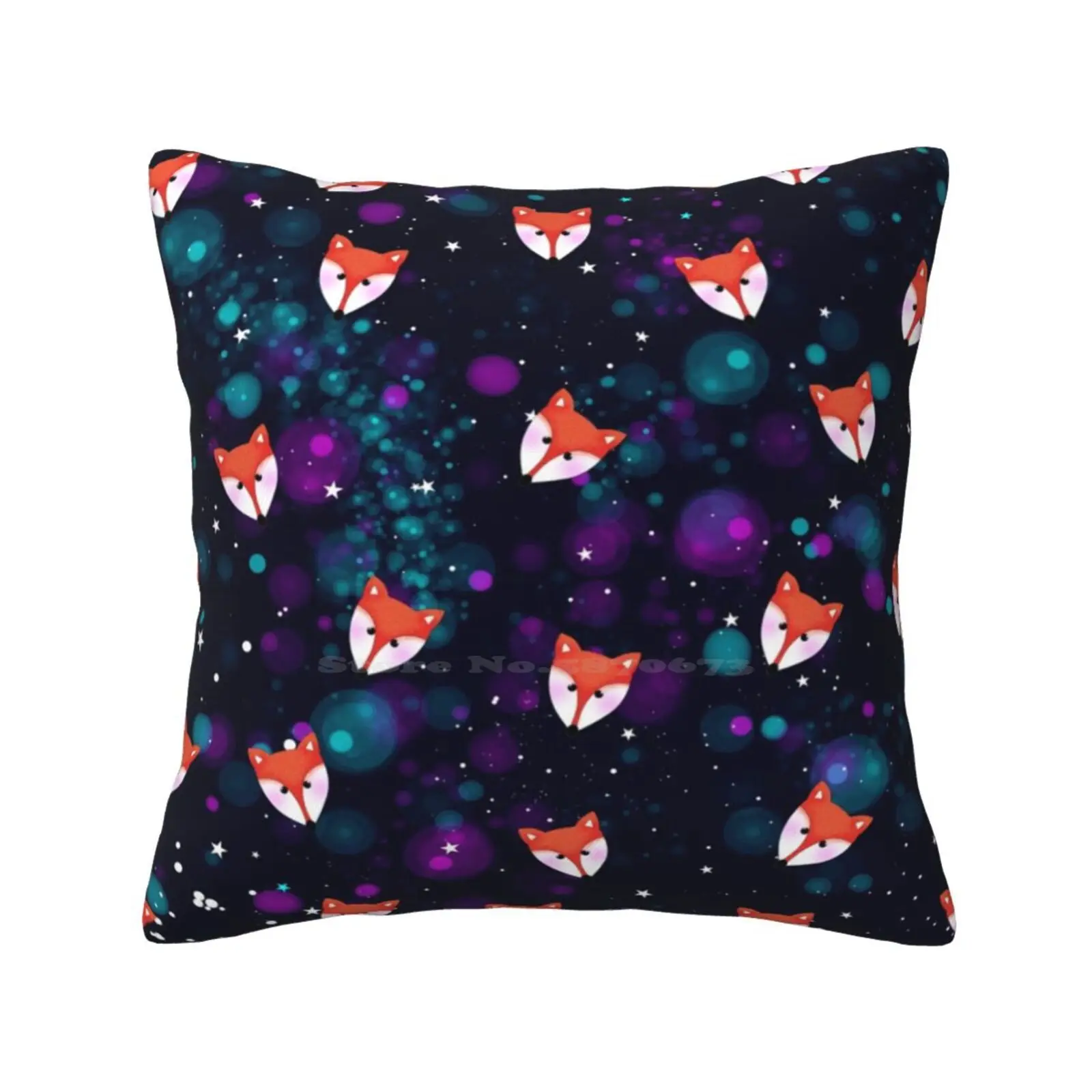 Galaxy Foxes Bag Funny Cute Decor Square Pillowcase Fannyo Fanny Offers Foxes Ginger Galaxy Universe Planet Star