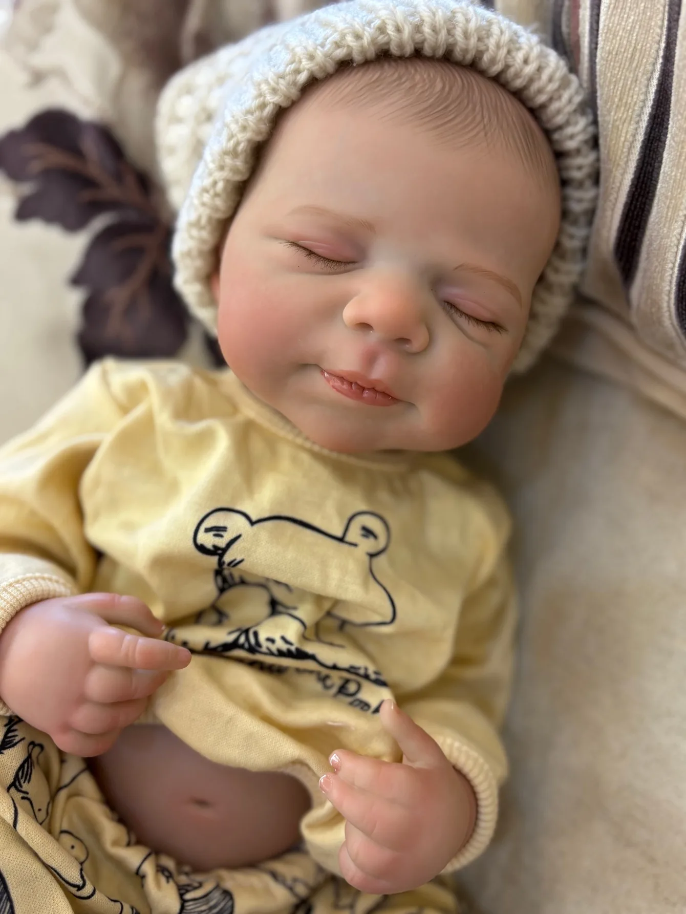 

18 Inch Lifelike Pascale Reborn Baby Girl Doll - 3D Painted Full Silicone Vinyl Bebe Doll With Painted Hair