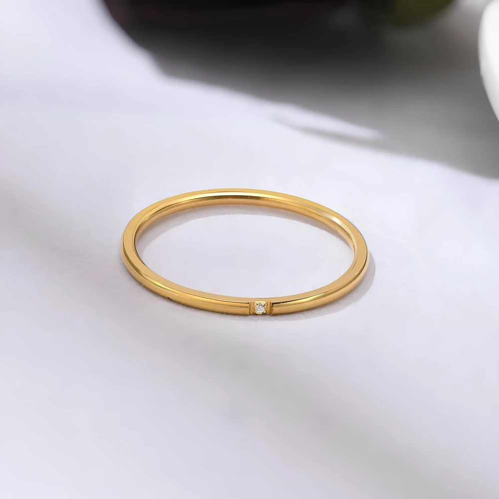 New Trendy AAA+ Cubic Zirconia Finger Rings For Women Wholesale Fashion Stainless Steel Bulk Jewelry Punk Accessories 2025 image 2