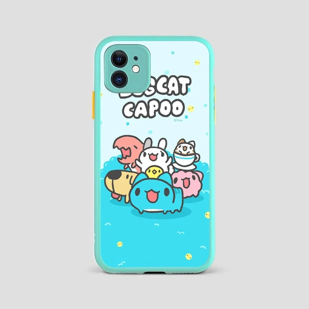 Bugcat Capoo Cartoon Phone Case For IPhone 14 X XR XS 7 8 Plus 11 12 13 Pro MAX 13mini Matte Shockproof Case