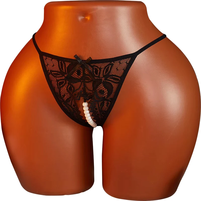 Intimates Sexy Panties For Women Low Rise Erotic Thong Open Hips Underwear Lace Can Be Inserted Into Briefs Crotchless Lingerie - view 3
