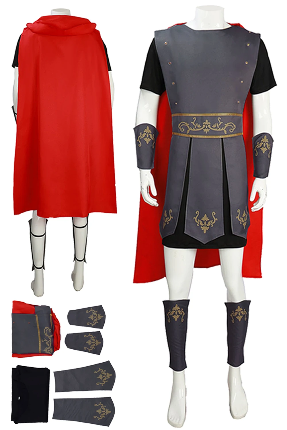 Combinaison de cosplay de gladiateur romain pour garçons, accessoires de doublure Everak, déguisement masculin adulte, Halloween, fête de carnaval, jeu de rôle imbibé