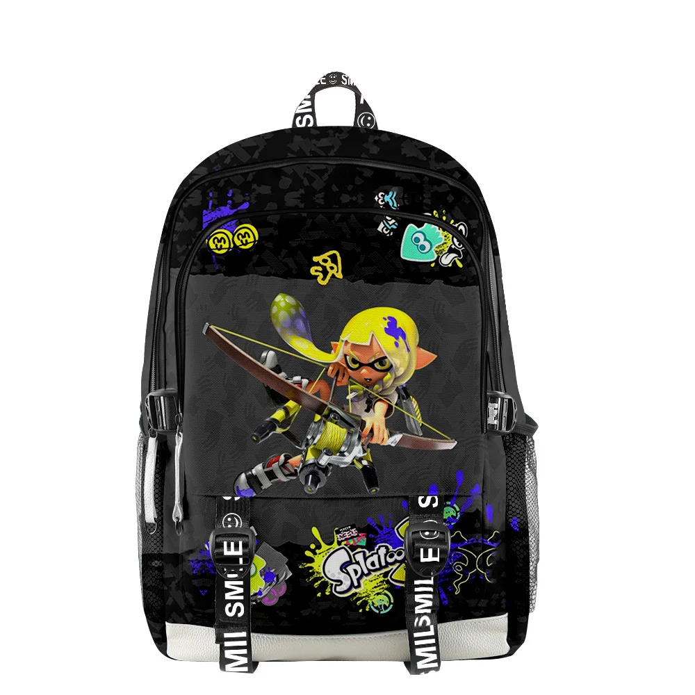 2022 Hot Splatoon 3 Backpack Adults Kids School Bag Game Daypack Unisex Bags