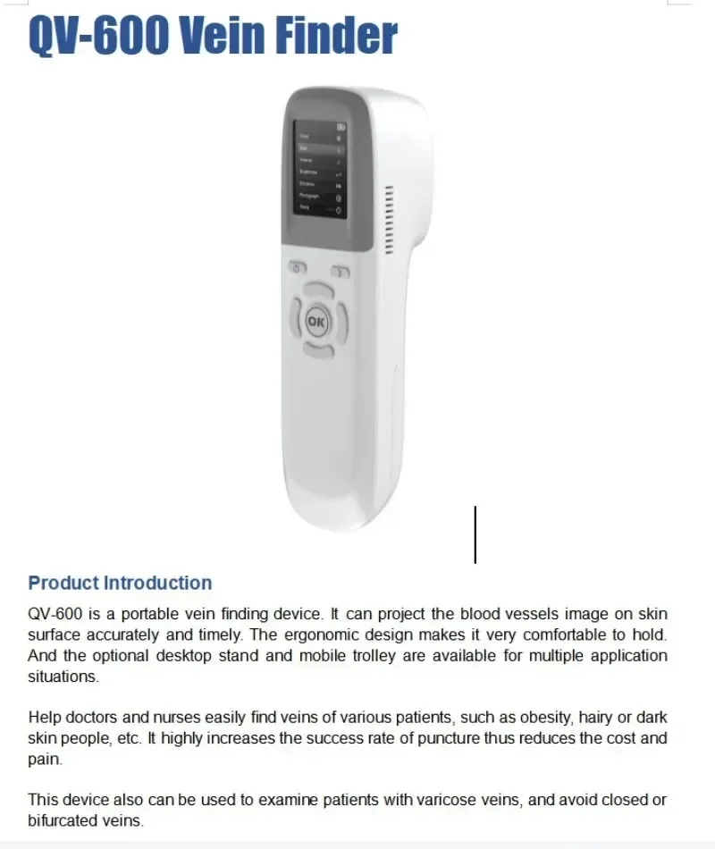 QV600 explosive English handheld infrared vein visualizer vessel finder display device