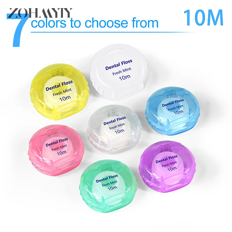 

10M Micro Wax Peppermint Flavor Dental Flosser Interdental Brush Teeth Stick Toothpicks Floss Pick Oral Hygiene Clean Wire