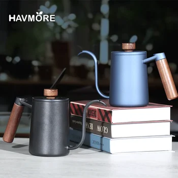 304 สแตนเลส 600ml ยาว GOOSENECK Spout Barista เครื่องชงกาแฟเอสเปรสโซกาต้มน้ํากาน้ําชาอุปกรณ์เสริมเครื่องมือ