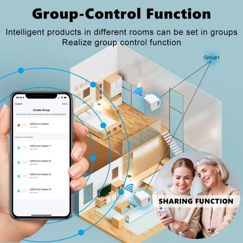 Xiaomi WIFI USB Adapter Switch Smart Life Mini USB Power Adaptor Plug Charging Head Alexa Google Home Voice Timing Control