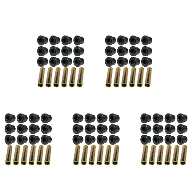 HOES-5 Set Rear Leaf Spring For Club Car DS Gas Electric Golf Cart Bushing And Sleeve Kit, 1015583 1012303 1992 Up