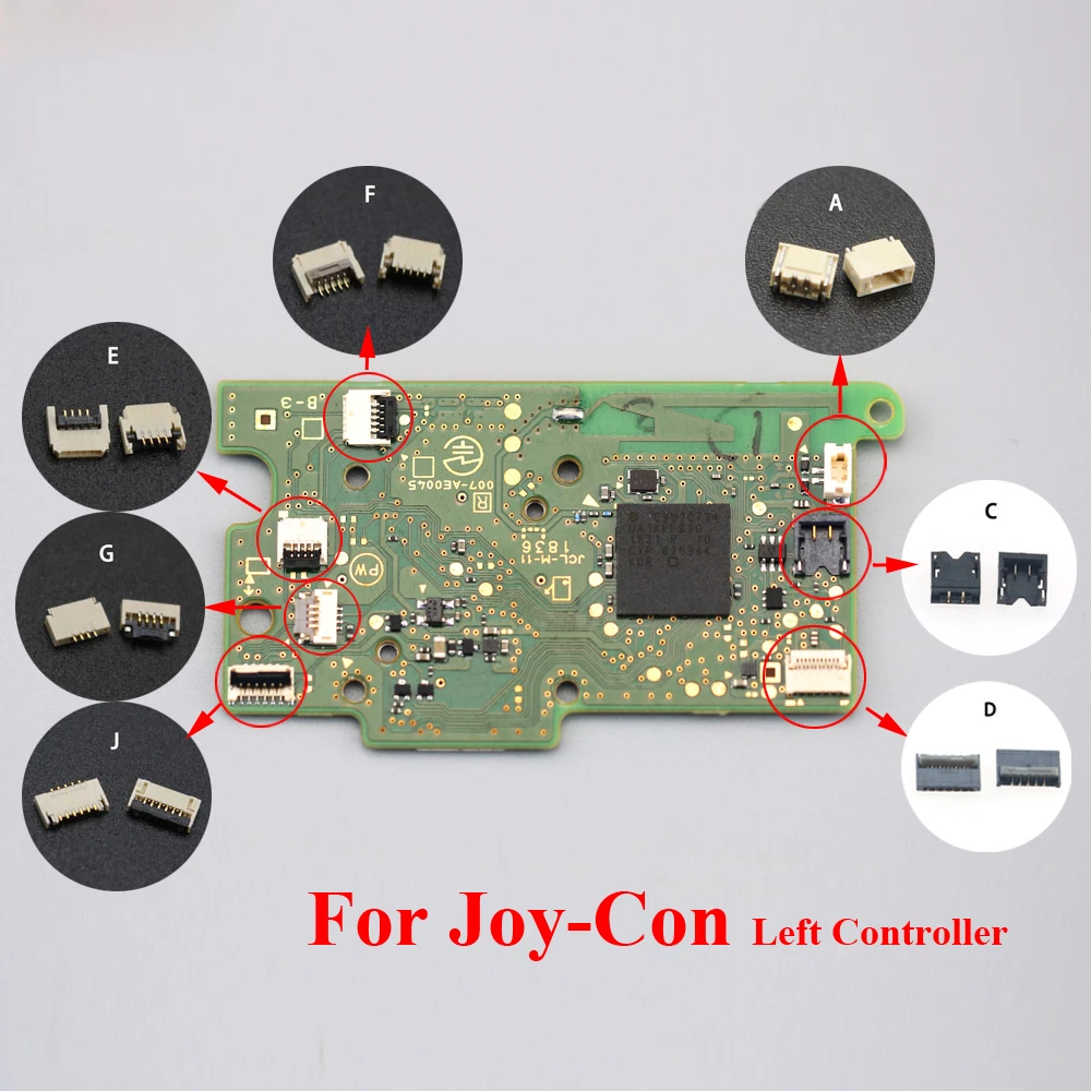 YuXi 1pc Left Right Motherboard PCB Board Flex Cable Clip Ribbon Socket For Switch NX Joy-con Console Controller FPC Connector