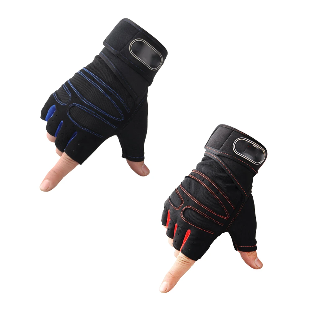

1 Pair Fitness Half-Finger Gloves Breathable Anti-Slip Shock Absorbing Gym Cycling Climbing Sports Gloves For Men Women (Dark