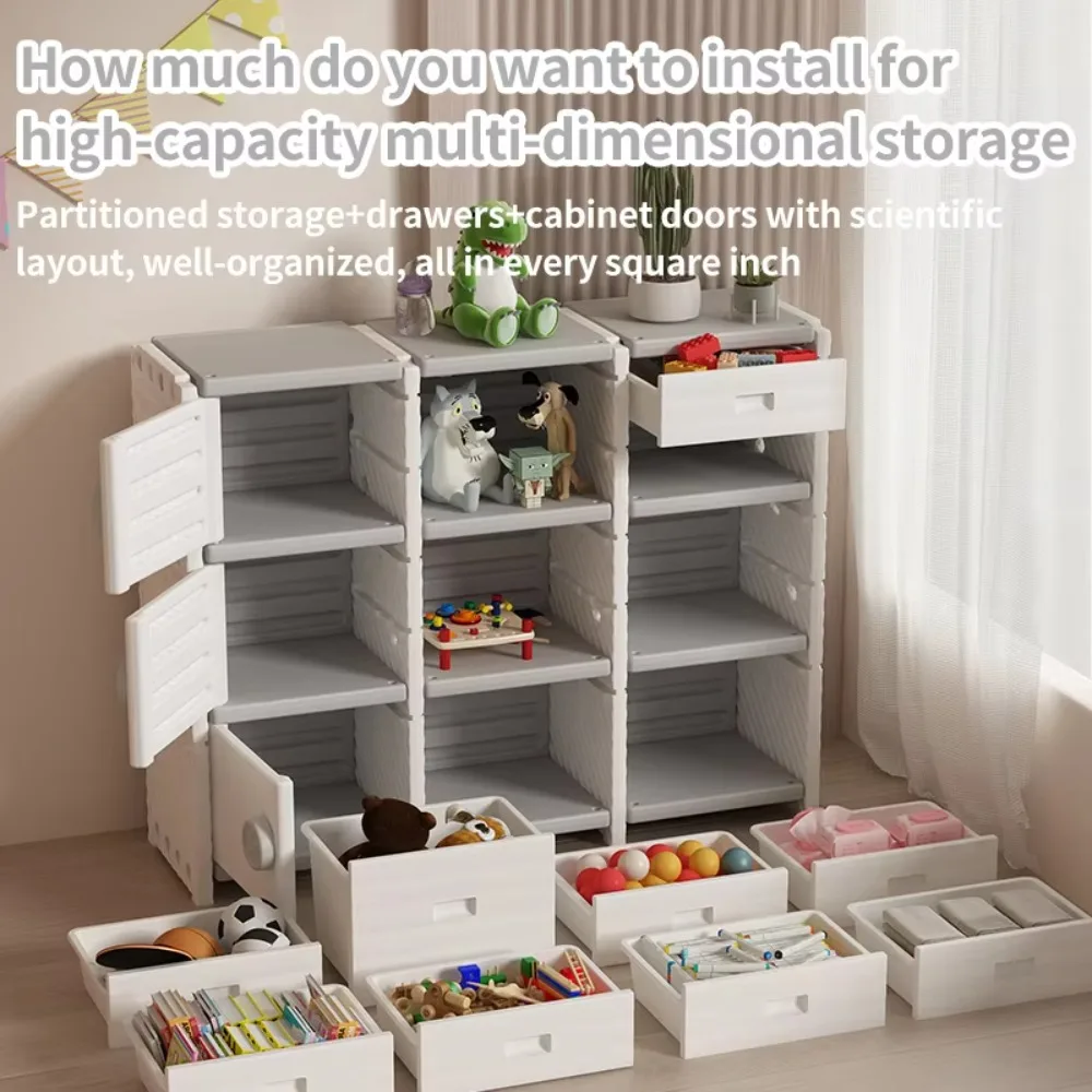 세 줄의 서랍이 있는 밀폐형 수납장: 옷, 장난감 등을 보관할 수 있는 세련되고 실용적인 수납 솔루션