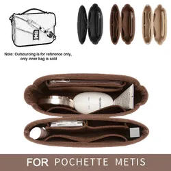 For Pochette Metis Felt Insert Bag Organizer Makeup Handbag Travel Inner Purse shaper for neonoe