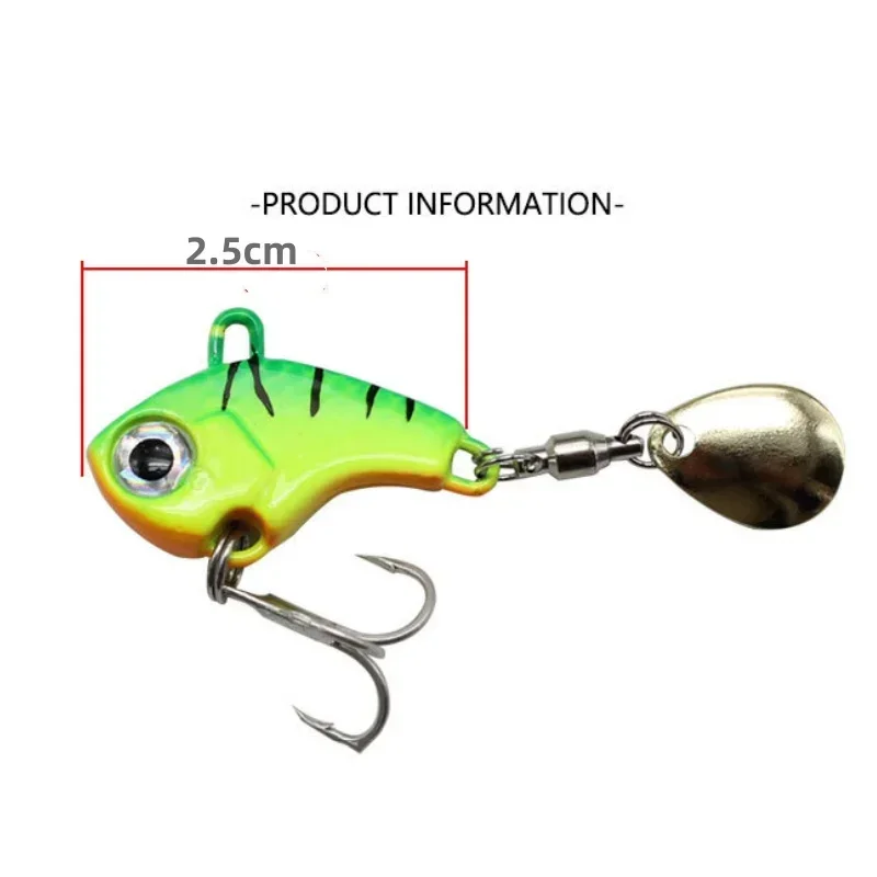 1Pcs VIB Vibration Bait Spinner Spoon Fishing Lures Rotating Metal Jigs Trout Winter Fishing Hard Baits Tackle Pesca