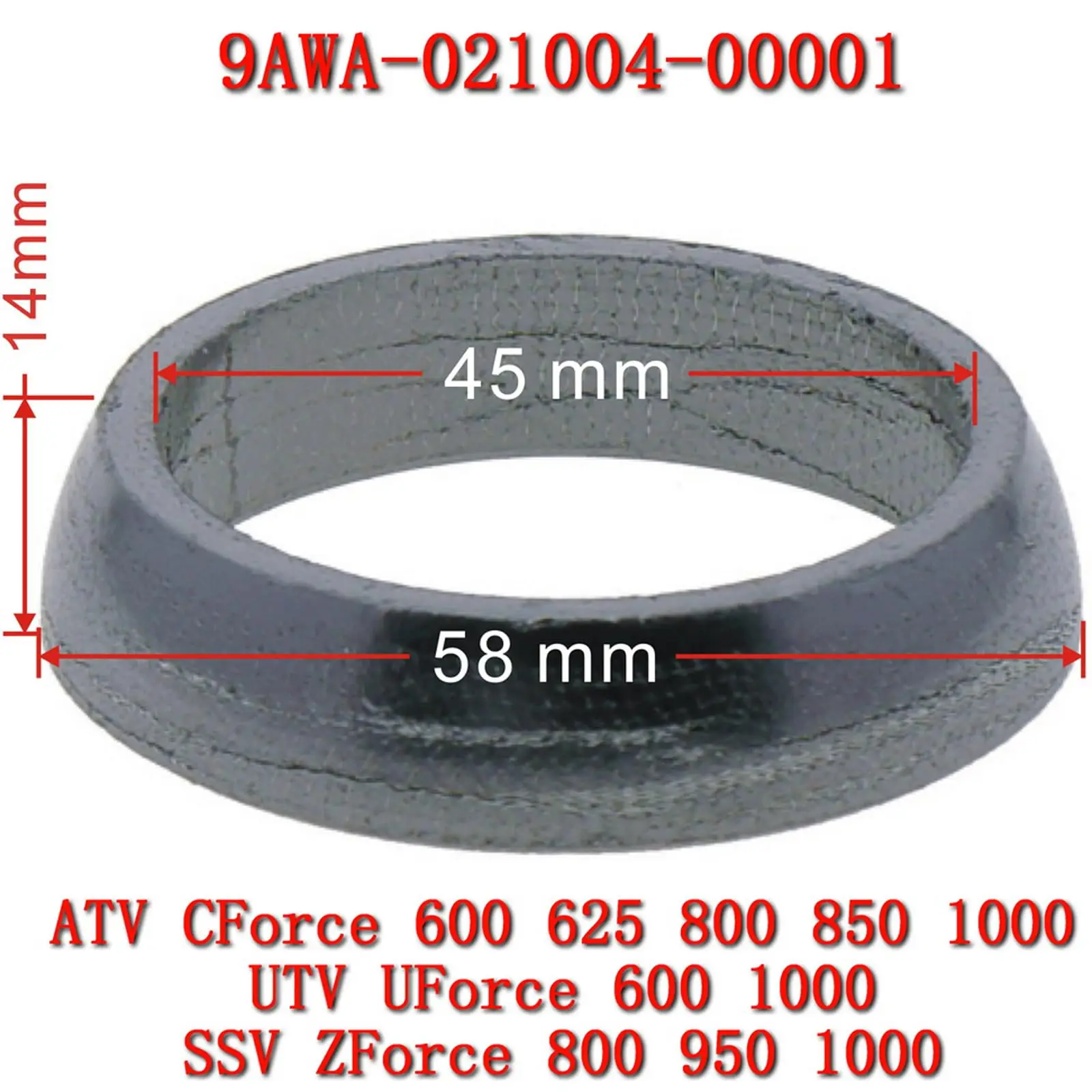 طوق كبير لكاتم الصوت لـ CFMoto CForce 800 850 ATV 9AWA-021004-00001 CF 1000 625 600 850XC 800XC ATR AU AZ كاتم الصوت