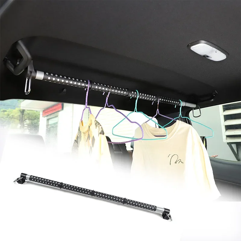 For Ford Ranger 2015-2021 Car Clothes Hanger On-board Telescopic Clothes Drying Rod Car Travel Driving Organizer Rack