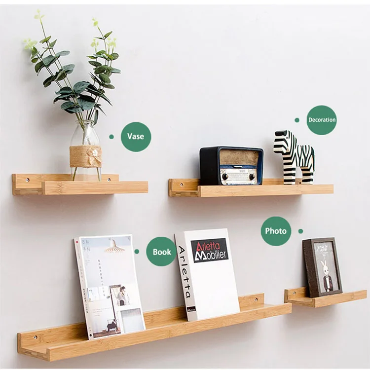 

7 in 1 Combination Wall Floating Shelves Industrial Wooden Wall Shelf Decorations Other Living Room Furniture Home Decoration