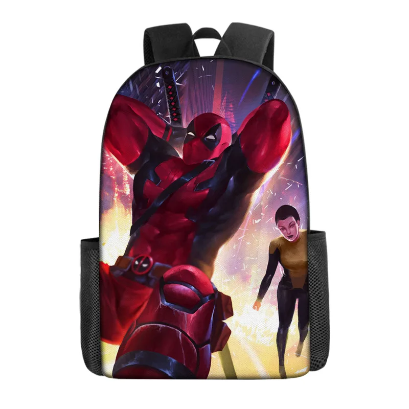 Mochila con estampado de película de Anime Deadpools para estudiantes, bolso de hombro de gran capacidad para niños, mochila escolar genial, regalos de moda escolar