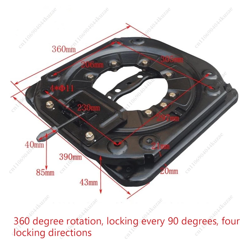 Heavy-Duty 360° Rotating Seat Turntable for Van, RV, Light Truck & Commercial Vehicle Seat Modification