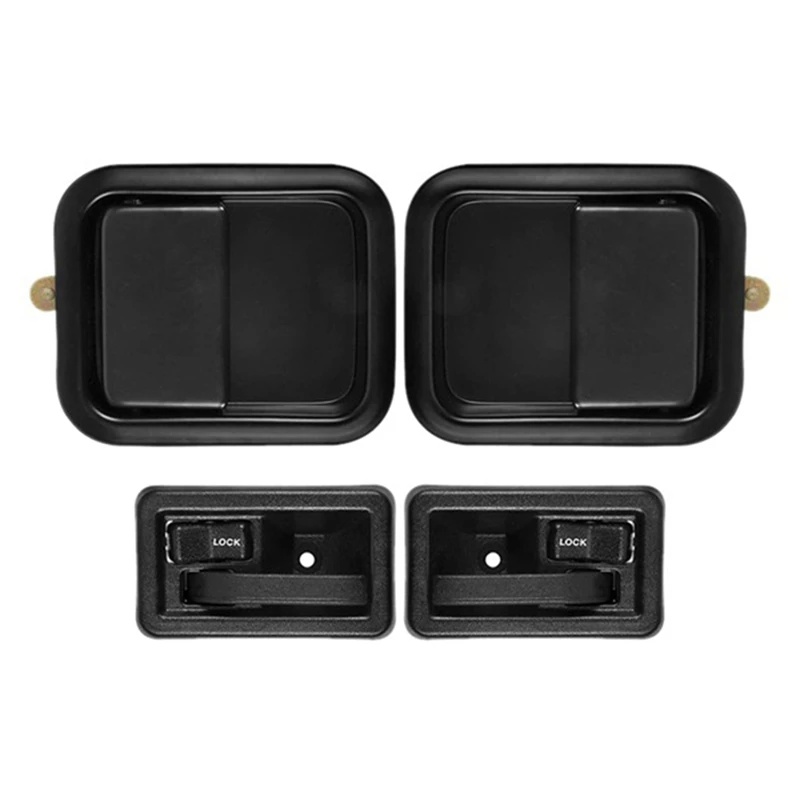 

Car Interior And Exterior Door Handle Kit Front LH And RH Side For Jeep Wrangler 1991-2004 Accessories 55176383AE 55176382AE