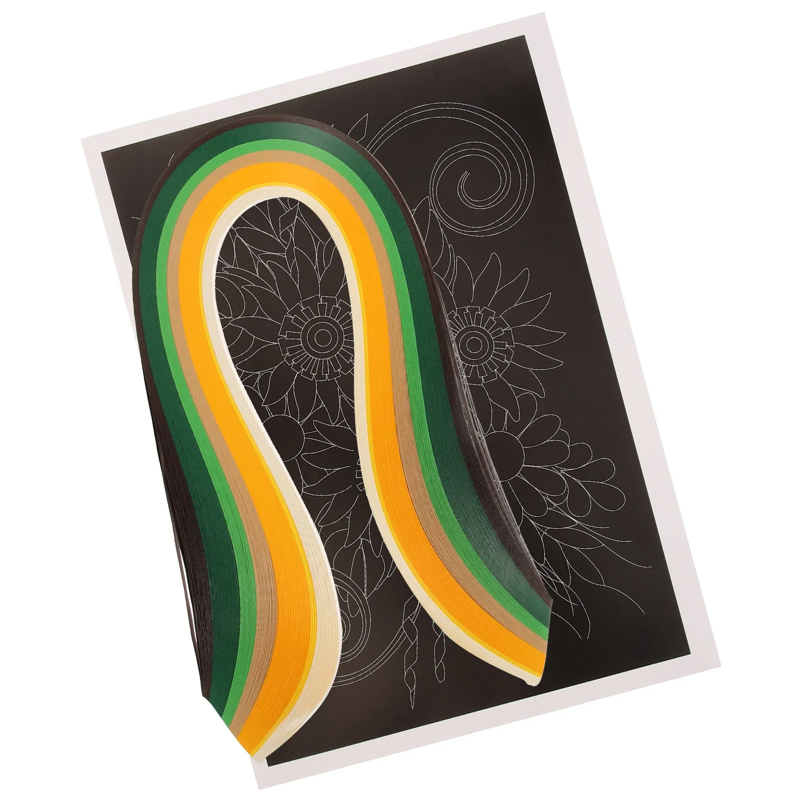 

1Set Paper Quilling Strip Three-Dimensional Flower Strips Colorful Handcraft DIY Supply for Arts Craft Projects Beginners