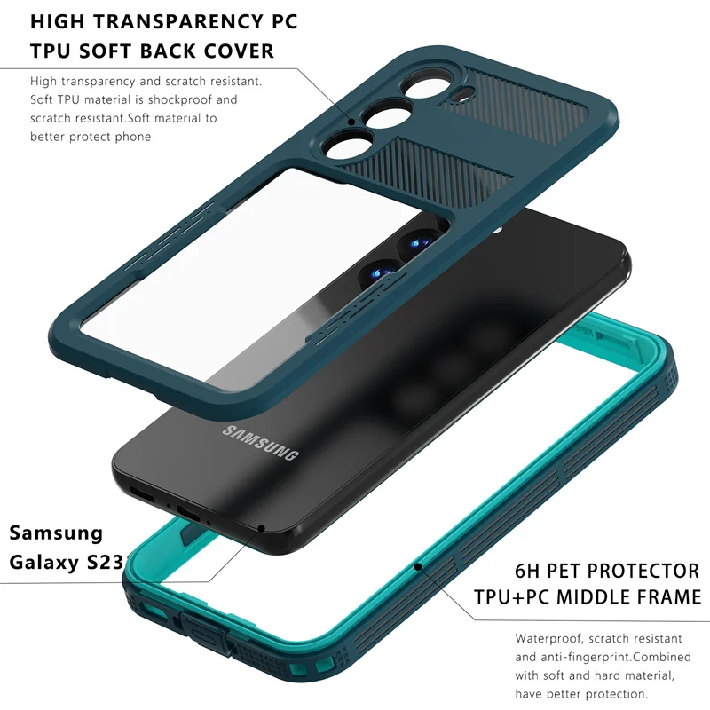 IP68 Real Military Waterproof Case For Samsung S23 S24 S25Ultra Plus Swim Diving Underwater Outdoor Full Sealed Protective Cover image 4