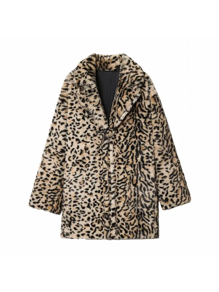 

Women 2025 Autumn New Fashion Faux Fur Coat Women Warm Casual Woolen Coat Winter Street Slim Elegant Outerwear Femme New