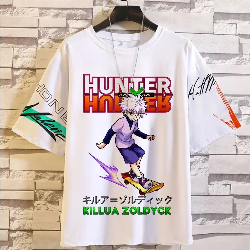 أنيمي لعبة تي شيرت كيلوا البضائع فضفاضة تناسب طالب قصيرة الأكمام Akuma No Rengoku Hisoka الملابس