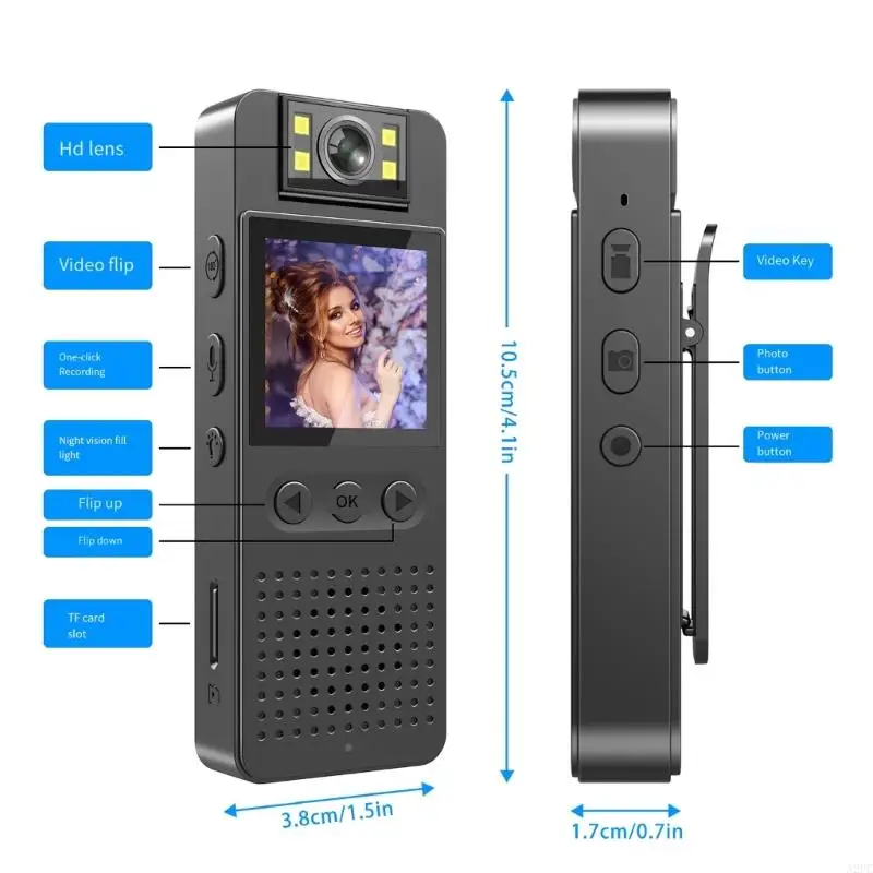 Small Camera Micro Camcorder 1080P Hotspot Sports Cameras，with Bike Clip Wearable Recorder