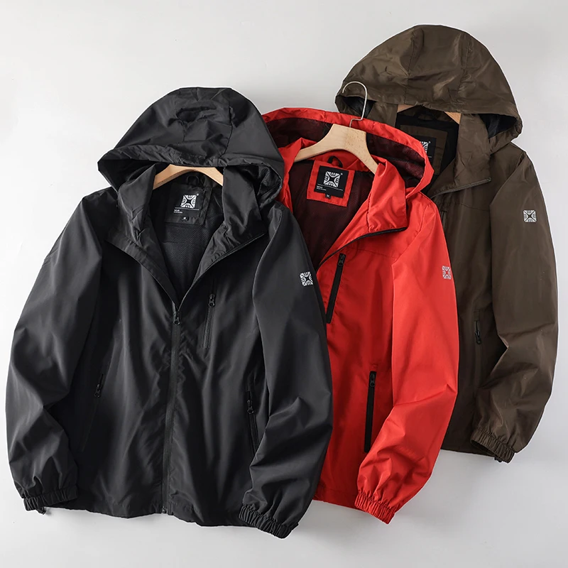 

Nordic Cow Goods Lightweight Fabric Waterproof Breathable Men's Outdoor High End Hooded Casual Jaet Coat Faion Urban Sle