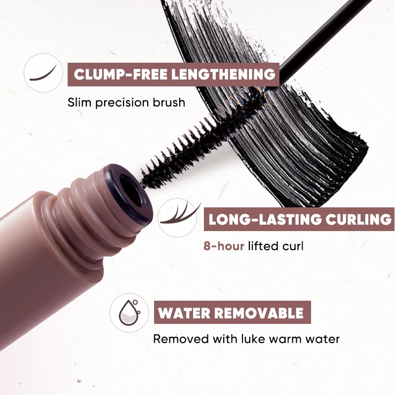 Judydoll Floral Wand Lengthening & Curling Colored Mascara - Smudge-Proof, Ideal for Friends, Girlfriends, Wedding Essentials