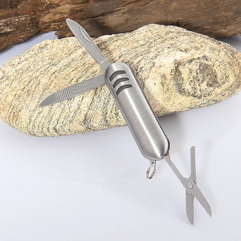 Portable   for SWISS  Pocket Knife Small Multi Tool Scissors  File 3 In 1 Multitool for Outdoor Camping