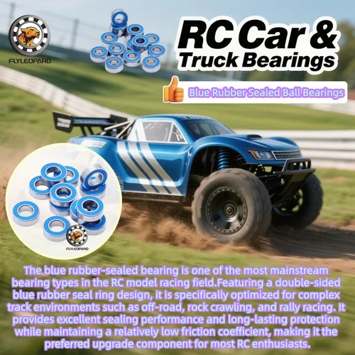 Imagen 2 del producto 688RS Rodamiento 10PCS 8x16x5 mm ABEC-7 Hobby RC Car Truck 688 RS 2RS Rodamientos de bolas Azul Sellado