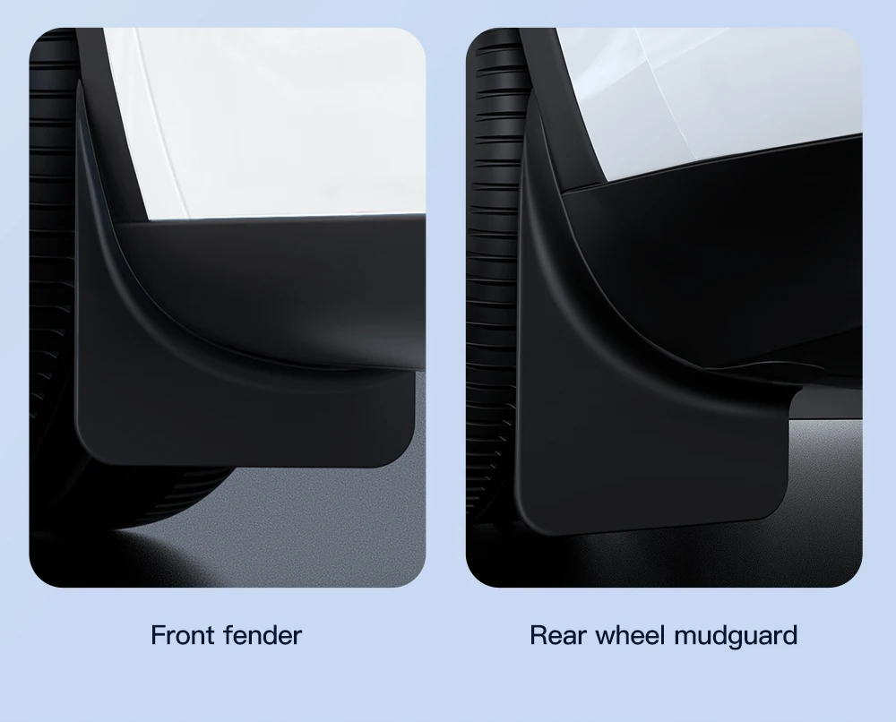 YZ Für Tesla Model 3/Y/YL Highland Juniper 2021-2026 Vordere und Hintere Spezielle TPE-Schmutzfänger Auto-Zubehör – Detail 5