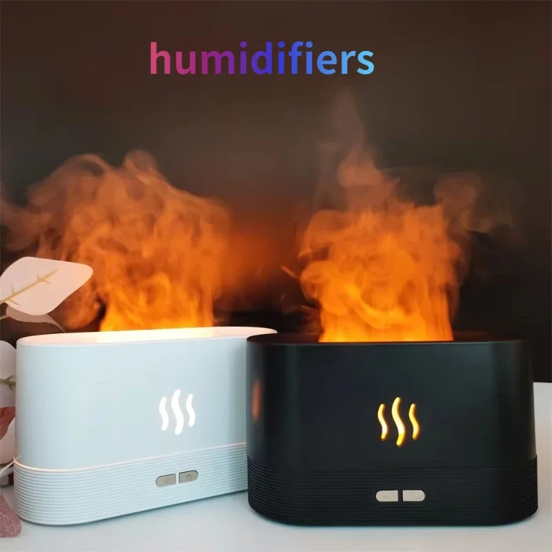 Mini Colorful Light Emitting Diode Diffuser 180ml USB Disc Cold Mist Flame Light Aroma Dehumidifier