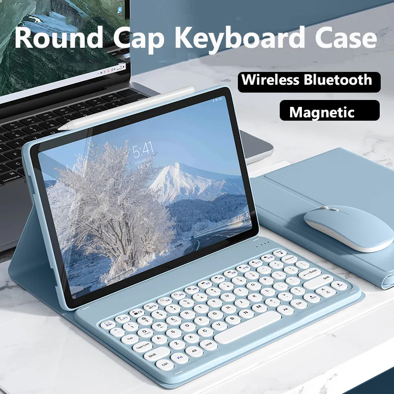

Чехол для клавиатуры с мышью для Huawei MatePad SE 11 TGR-W09 2024 11,5 S Pro 11 T10S 10,4 air11,5 PaperMatte с круглой крышкой