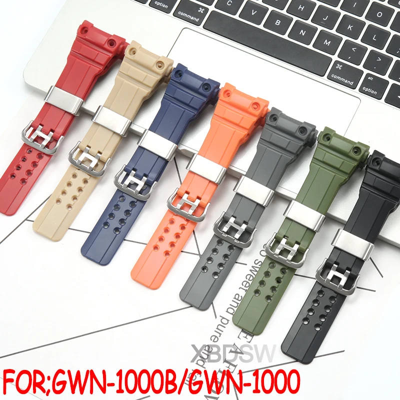 

Watch Strap Suitable for Casio GWN-1000B/GWN-1000 Watch Band Men's Rubber Replacement Bracelet