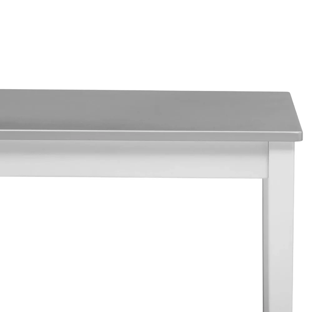 Ensemble table et 2 chaises pour enfants, Bianca blanc/gris