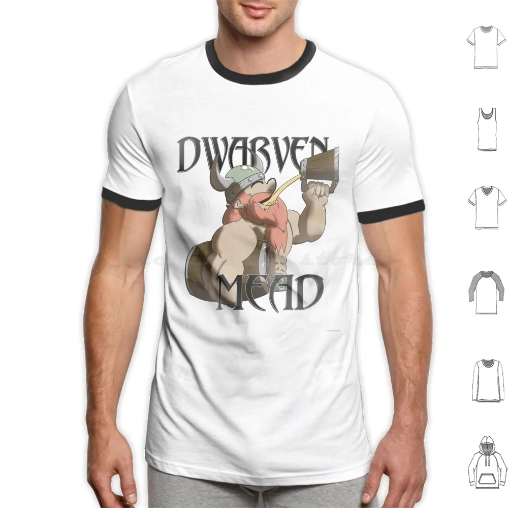 Dwarven Mead-Camiseta de algodón de gran tamaño, 100%, enano, fantasía, Barba, Coolnessgod, Rollo, casco de cuernos de Vikingo, barril de cerveza