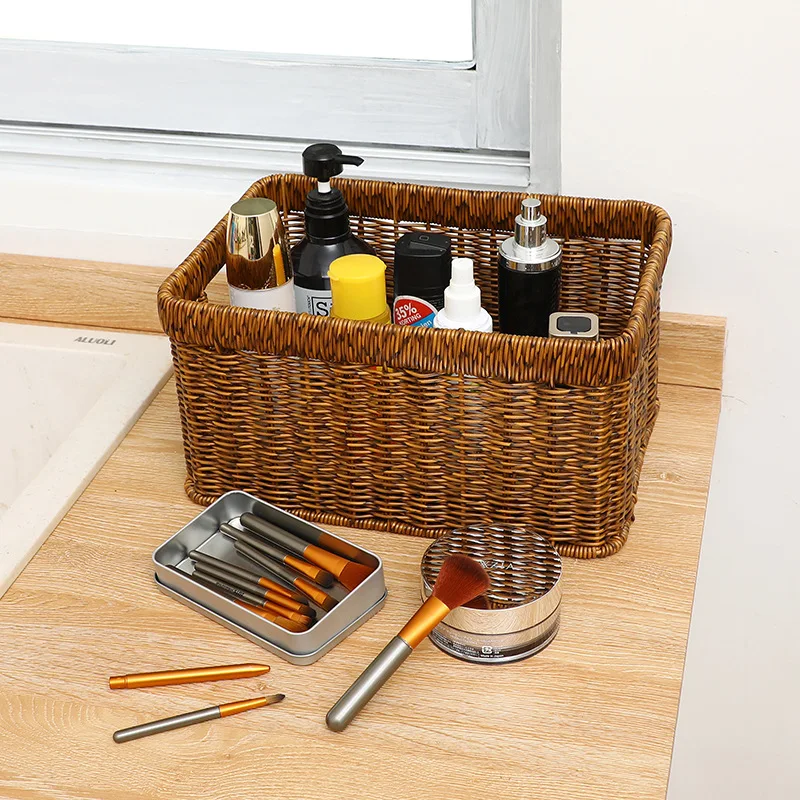woven-storage-basket-home-desktop-toy-miscellaneous-snacks-storage-organizer-box-storage-basket-imitation-rattan-wicker-basket
