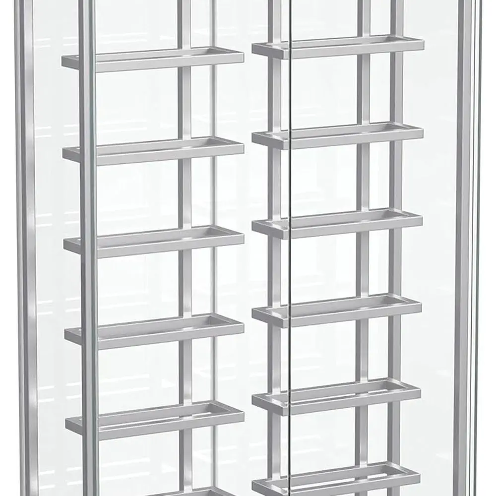 

Современный стеклянный шкаф для сувениров со светодиодной подсветкой и дверцами из закаленного стекла для витрины