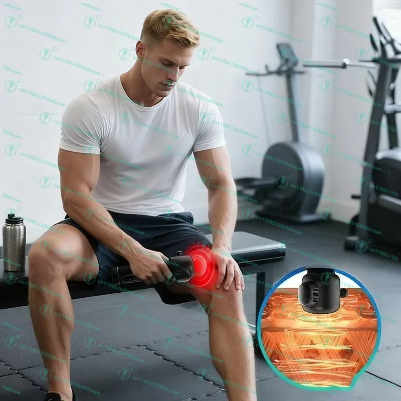Professional 4 Head Booster Sports Vibration Deep Tissue Body Massager Muscle Facial Massager Gun