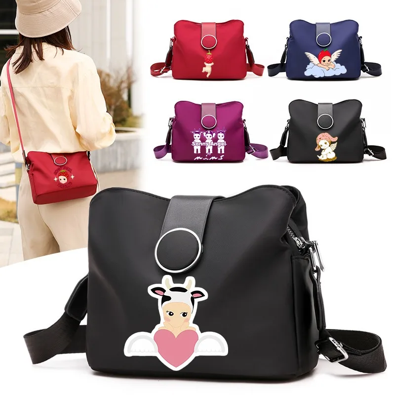 Sonny Angel Shoulder Bags Women Cartoon Anime Peripherals Crossbody Bag Autumn Winter Popular Oxford Nylon Cloth Packet Gifts