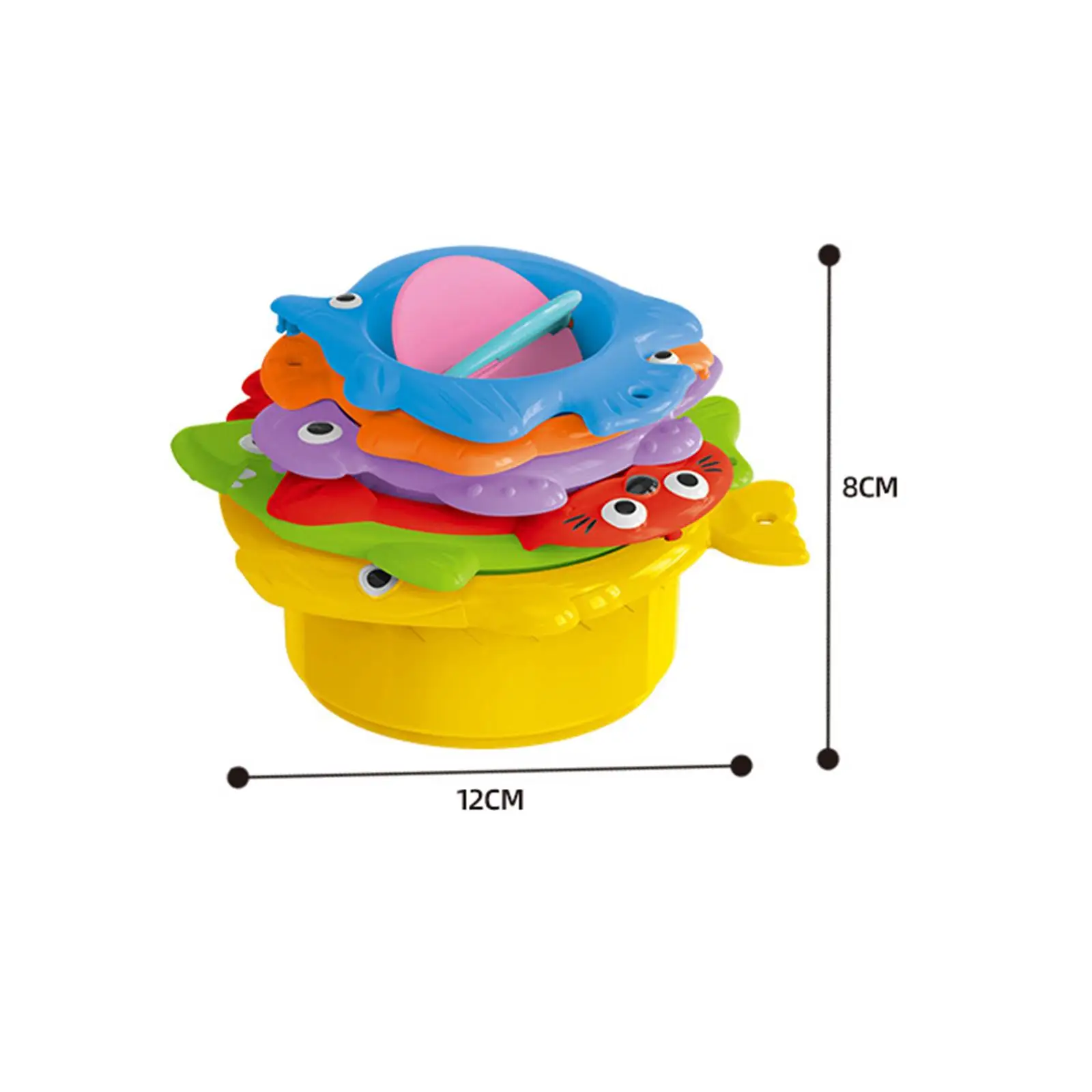 Badspeelgoed Badkuip Speelgoed Educatieve Kleur-En Vormherkenning Stapelbekers