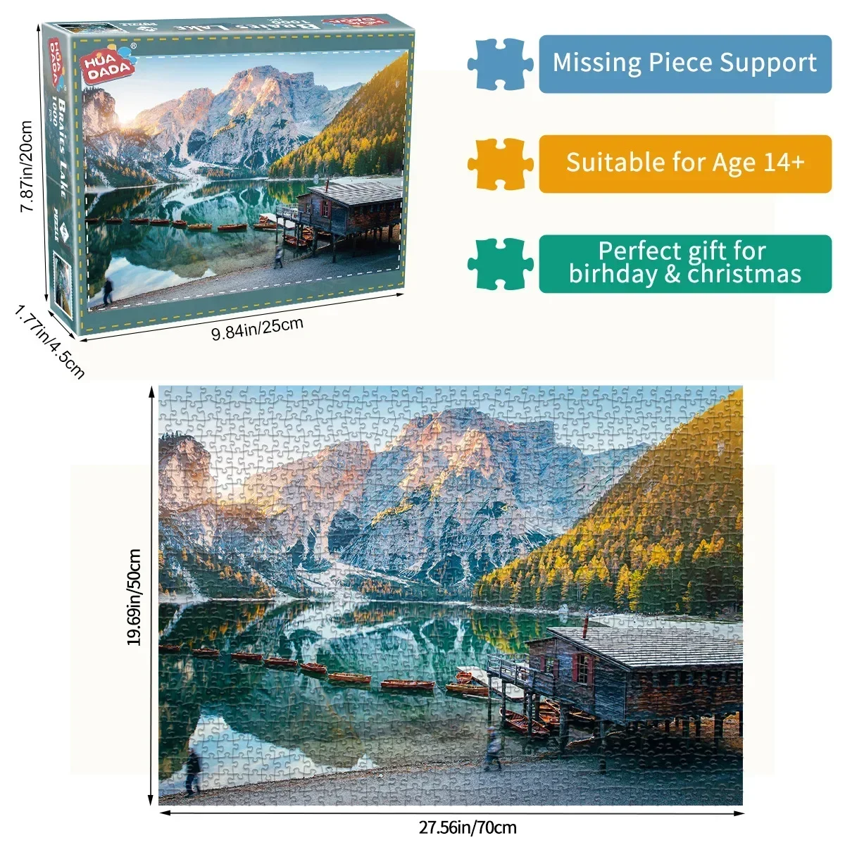 Haute qualité 1000 pièces papier Puzzle AdulDecompression dessin animé paysage boîte-cadeau Puzzle haute difficulté Puzzle jouets