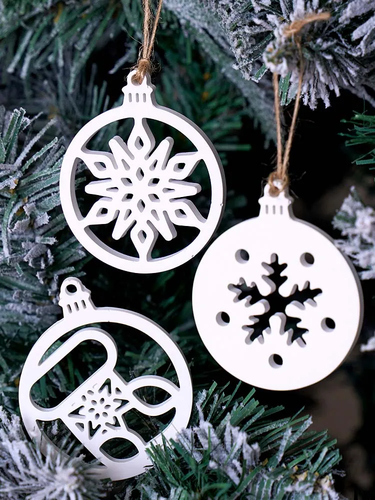 Weihnachten Serie Runde Auflistung Silikon Form DIY Handgemachte Weihnachtsbaum Schneeflocke Gips Harz Schmuck Anhänger Handwerk Formen