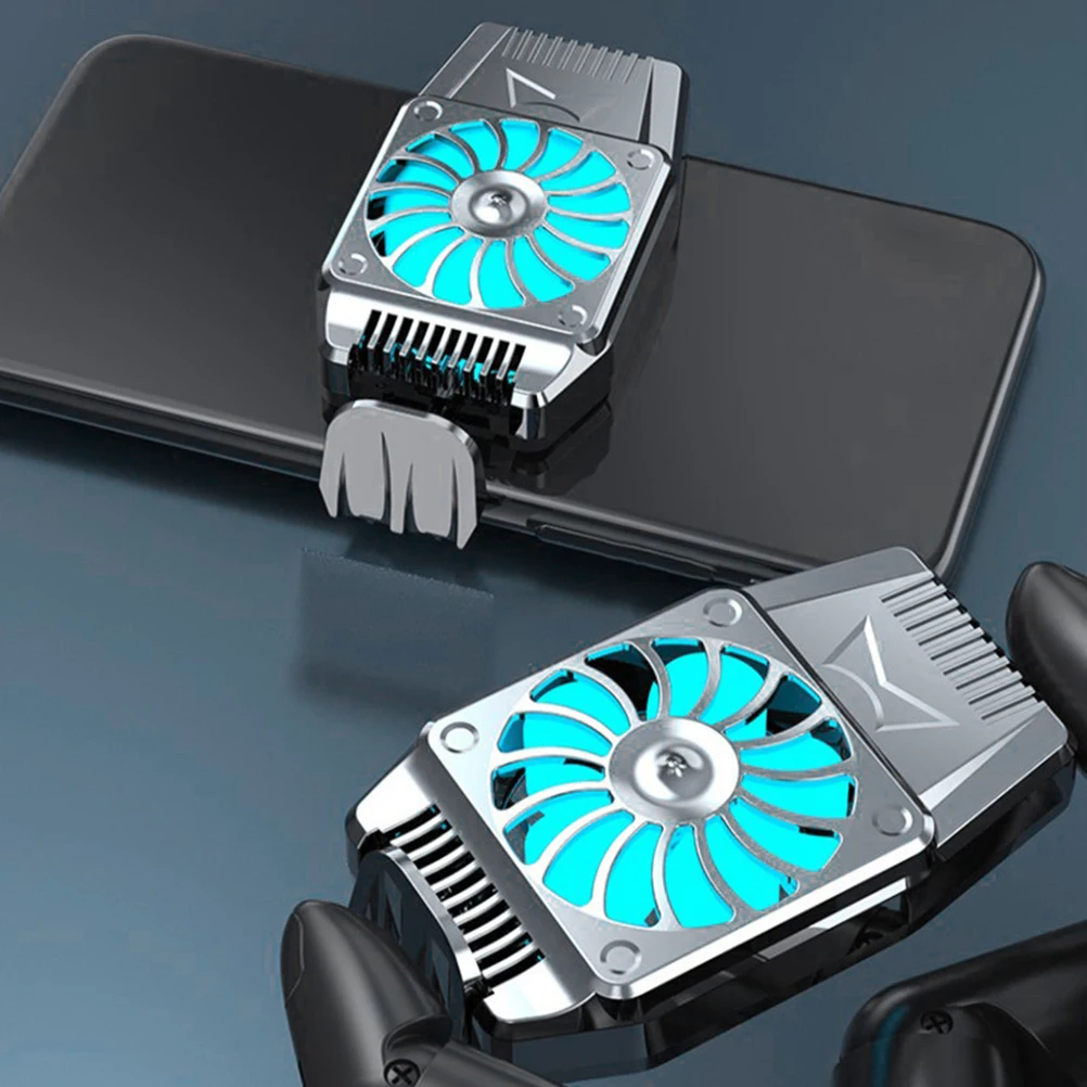 

Wireless Phone Cooler 9-Blade Fan Low Noise Adjustable Grip Gaming Streaming Protection Replacement